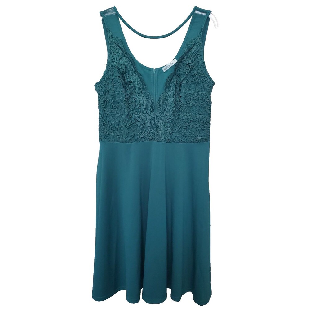 Grace Karin Green Lace Sleeveless Fit & Flare Dress Size 2X